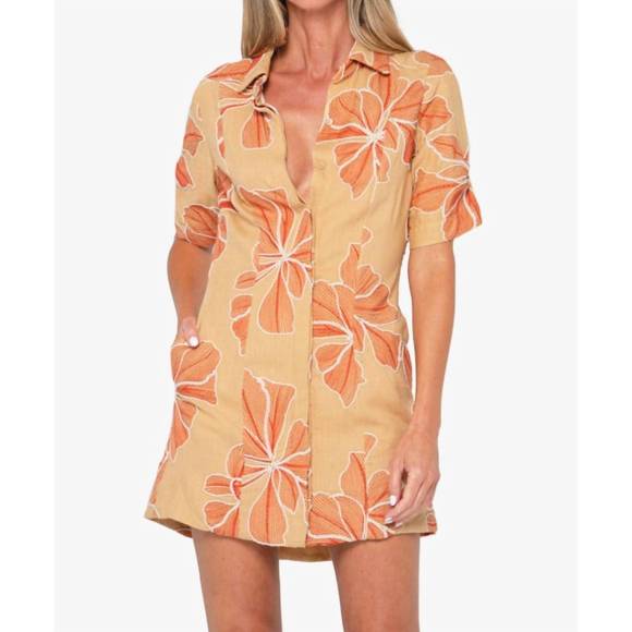 NEW JBQ ginger dress in orange multi
